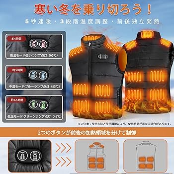 Amazon | [Setiepp] 令和6年新登場デザイン 電熱ベスト 11箇所